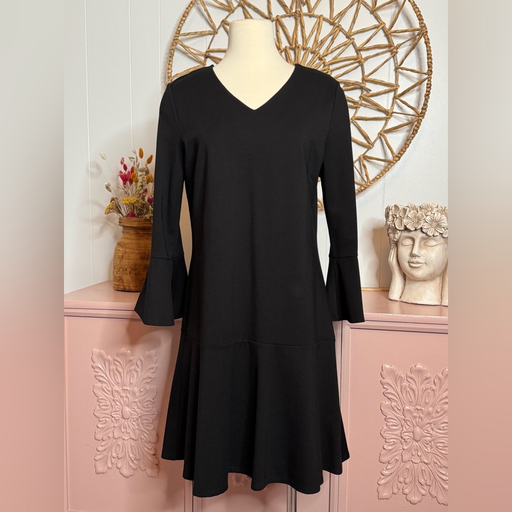 Jude Connally Black Long Sleeve Dress